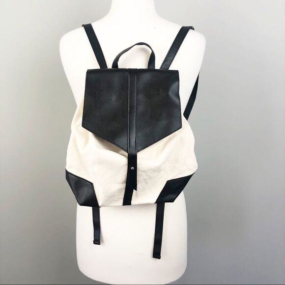 DEUX LUX | Black & Canvas Demi Backpack - Picture 2 of 8